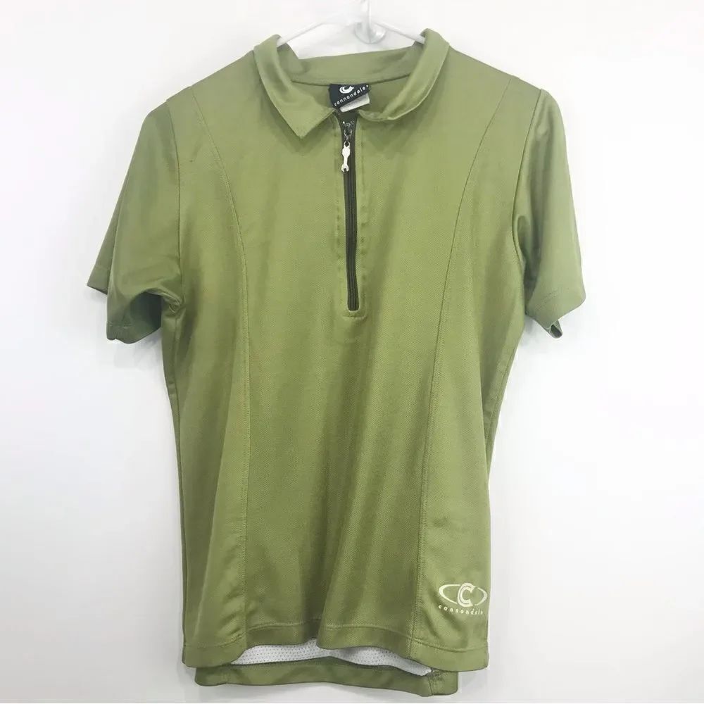 Cannondale green short sleeve cycling shirt